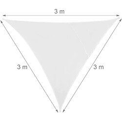 Helloshop26 Voile d'ombrage triangle 3 x 3 x 3 m blanc 13_0002938