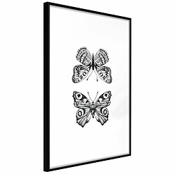 Paris Prix Affiche Murale Encadrée Butterfly Collection I 20 x 30 cm Noir