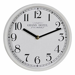 BigBuy Home Horloge Murale Blanc Bois Verre 22 x 22 x 4,5 cm