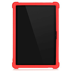 Coque en silicone avec béquille coulissante rouge pour votre Lenovo Tab M10 Plus X606