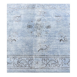 Avis Vidal Tapis de laine 272x160 Bleu Ultra Vintage