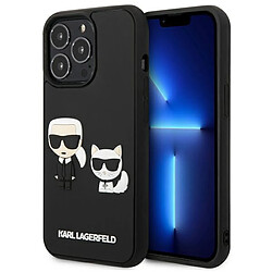 karl lagerfeld klhcp13l3drkck iphone 13 pro / 13 6,1" noir coque dur karl&choupette ikonik 3d