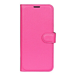 Coque en TPU + PU antichoc, texture litchi avec support rose pour votre Huawei nova 8i/Honor 50 Lite