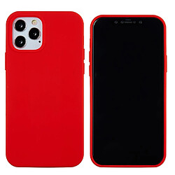 Coque en silicone couleur unie rouge pour votre Apple iPhone 13 Pro Max 6.7 pouces