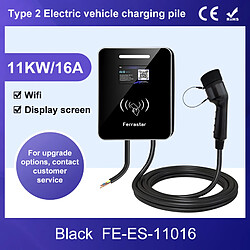 Chargeur EV Voiture Électronique 11KW avec Écran Digital et Wifi+Bluetooth FERRASTAR-Noir