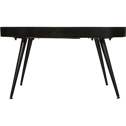 Atmosphera, Createur D'Interieur Table basse Siwan en bois de manguier - Diamètre 70 cm - Noir et Doré