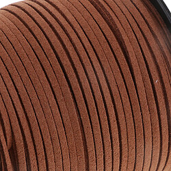 Avis 100 Yards Faux Suede Cuir Cordon Fil Fil DIY Bracelet Collier Brun Clair