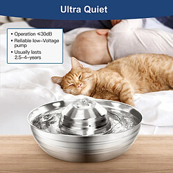 Avis Universal Fontaine à eau pour chat en acier inoxydable Intelligent Automatic Super Silent Pet Fountain Lave-vaisselle Adaptateur d'eau | Fournitures d'arrosage pour l'alimentation des chats