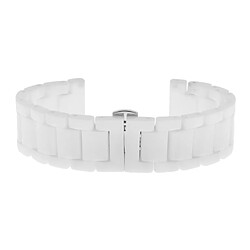 Acheter Bracelet de bracelet en céramique remplacement de la sangle de montre intelligente boucle d'acier blanc 20mm