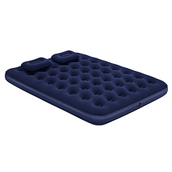 Matelas de Camping Gonflable Bestway Horizon Double 191x137x22 cm Supporte jusqu'à 300 Kg avec Gonfleur et 2 Oreillers Couleur Bleu