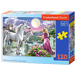 Castorland Puzzle 120 pièces : Princesse et sa Licorne