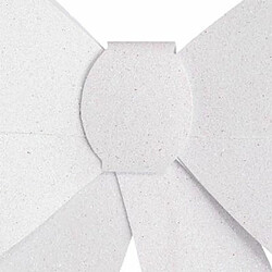 Nœud Déco à Paillettes Colorama 30cm Blanc