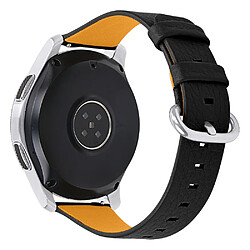 Bracelet en cuir véritable texture litchi, noir pour votre Huawei Watch GT2e/GT 2 46mm/GT 42mm/46mm