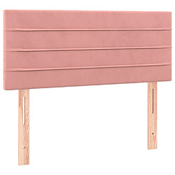 Acheter Maison Chic Tête de lit scandinave à LED,meuble de chambre Rose 90x5x78/88 cm Velours -MN30947