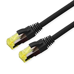 ROLINE Cable Patch Outdoor Cat.6A (Class EA) S/FTP (PiMF), Fil toronne, LSOH, Noir, 0,5 m