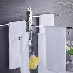 Universal Porte-serviettes pivotant Porte-serviettes mural en acier inoxydable Porte-douche amovible Accessoires de salle de bains Serviettes Bar