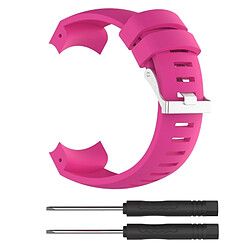 Avis Wewoo Bracelet pour montre connectée Dragonne de remplacement en silicone SUUNTO Core ALU Noir Rose Rouge