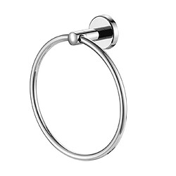 Universal Accessoires de salle de bains bague serviette bague serviette ronde bague de serviette dorée porte serviette main en acier inoxydable salle de bain murale | bague de serviette (chrome)