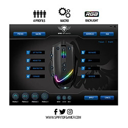 Pack Souris GAMER GAMING PRO M3 RGB SPIRIT OF GAMER Coque design 7200DPI + TAPIS DESIGN