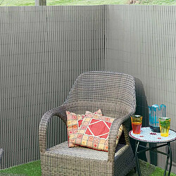 Nature Écran de jardin à double face PVC 1x3 m Gris