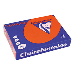 Ramette papier couleur Clairefontaine Trophée couleurs vives A4 80 gr - 500 feuilles - rouge vif