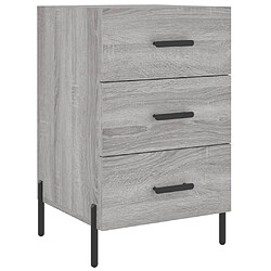 Maison Chic Table de chevet,Table de nuit,Table d'appoint pour salon sonoma gris 40x40x66 cm bois d'ingénierie -MN38844