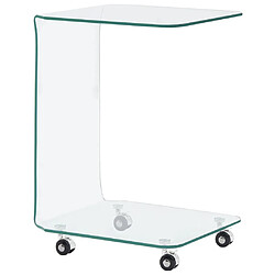 Maison Chic Table basse,Table Console Table d'appoint, Table pour salon 45 x 40 x 63 cm Verre trempé -MN76141