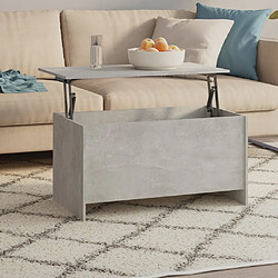 Maison Chic Tabls basse,Table Console pour salon Gris béton 102x55,5x52,5 cm Bois d'ingénierie -MN26552