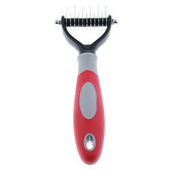 Peigne De Déshabillage De Chat Pour Animaux De Compagnie Chien Courte Brosse De Balayage Rouge