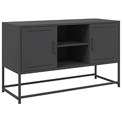 vidaXL Buffet haut noir 36x39x123 cm acier