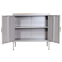 Acheter Mendler Commode HWC-L84, Buffet armoire, 2 portes métal 90x90x40cm, mélaminé ~ gris