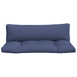 Avis vidaXL Coussins de palette lot de 2 bleu marine tissu oxford