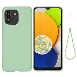 Coque en silicone anti-rayures avec sangle vert pour votre Samsung Galaxy A03 (164.2 x 75.9 x 9.1mm)