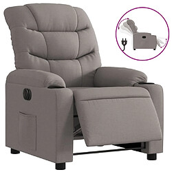 vidaXL Fauteuil inclinable électrique Taupe Tissu