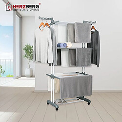 Séchoir multifonctions 20m d'étendage gris Herzberg HG8034-GRY