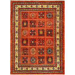 Vidal Tapis de laine 154x113 rouge Kashkuli