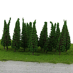 90pcs/Set Modèle Arbres 9 cm - 6,5 cm Modèle Train Arbres Paysage Arbres d'Architecture pour DIY de Paysage Landscape, Vert Naturel pas cher