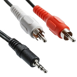 Wewoo Câble De Bonne Qualité Jack 3,5 mm stéréo à audio RCA mâle, longueur: 5m