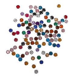 Avis 100 Pièces Coudre On Diamante Cristaux Acrylique Rhinestone Embellissement 8mm