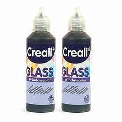 Graines Creatives Peinture repositionnable pour vitres 160 ml - noir