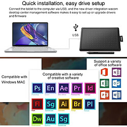 Avis Wewoo Tablette graphique CTL-472 professionnelle pour dessin USB 2540LPI Windows / Mac OSavec stylet sensible à la pression