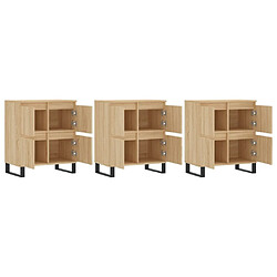 Avis vidaXL Buffets 3 pcs Chêne sonoma Bois d'ingénierie