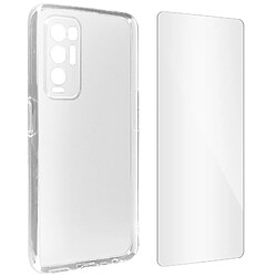 Avizar Coque Oppo Find X3 Neo Souple et Film Verre Trempé 9H - transparent