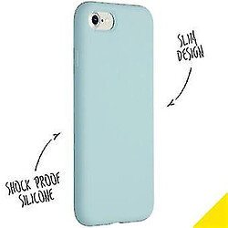 Universal Étui en silicone liquide pour iPhone SE (2020) / 8/7 - bleu clair