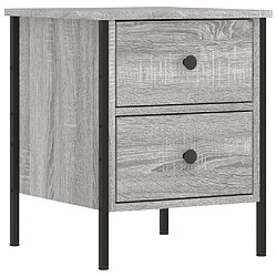 vidaXL Table de chevet sonoma gris 40x42x50 cm bois d'ingénierie