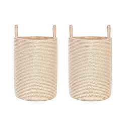 Beliani Lot de 2 paniers en coton beige SARYK