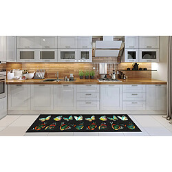 Alter Chemin de cuisine, 100% Made in Italy, Tapis antitache avec impression numérique, Chemin de table antidérapant et lavable, modèle Edgar, 140x52 cm