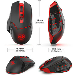 Avis Souris Gamer Redragon MIRAGE (M690) sans fil / wireless 7 boutons, 4800 DPI, optique, recepteur USB