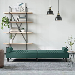 Avis Maison Chic Canapé-lit convertible, Clic-Clac avec accoudoirs vert foncé velours -GKD62313