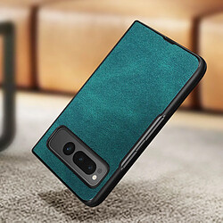 Avis Avizar Coque pour Google Pixel Fold, Rigide et Soft Touch en Simili Cuir Turquoise